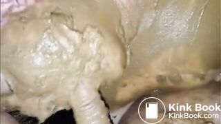 Fat Drunk Skank Sucks Shit Covered Cock