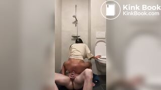 Tiny young slave pissing on her daddy