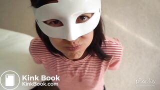 She is his piss toilet for a day