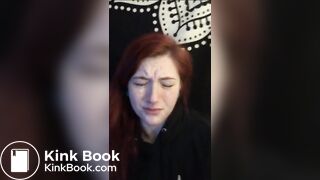 Stupid ginger bitch slapped and spit on