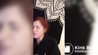 Stupid ginger bitch slapped and spit on