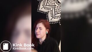 Stupid ginger bitch slapped and spit on