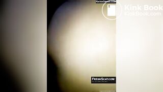 Pierced hotty gets off smearing and eating scat