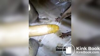 Pierced hotty gets off smearing and eating scat