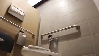 Aurelia Pinching a Loaf In Public Restroom