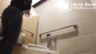 Aurelia Pinching a Loaf In Public Restroom