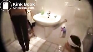 German Mistress & her vinyl toilet slave