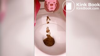Pooping in the toilet