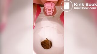 Pooping in the toilet