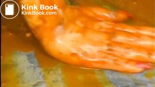 blond MILF makes a mess