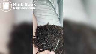 I waken her by urinating on her lovely curly hair