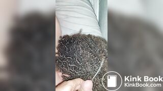 I waken her by urinating on her lovely curly hair