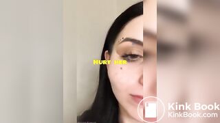 Slap, beat, punch her face  Human toilet loves it