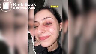 Slap, beat, punch her face  Human toilet loves it