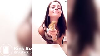 Lex Licking Her Buttplug Clean and Swallowing