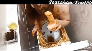 She’s the full package toilet scat lover