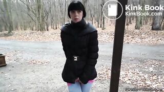 Nce young Teen shitting and pissing outdoor