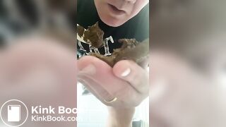 Amsterdam male eating and playing with his shit