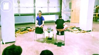 performance art:  guy shits on stage