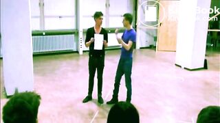 performance art:  guy shits on stage