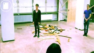 performance art:  guy shits on stage