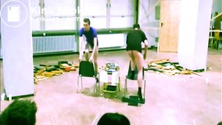 performance art:  guy shits on stage