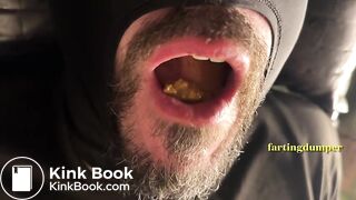 HE CHEWS & SWALLOWS MY SHIT