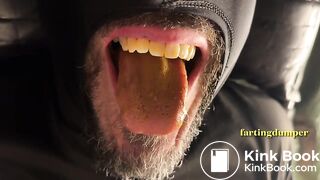 HE CHEWS & SWALLOWS MY SHIT