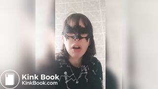 Retard bitch eating shit from man's asshole