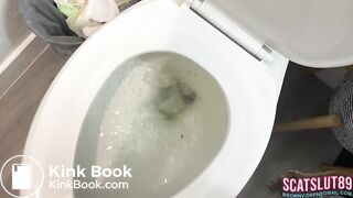 Chubby Trans Babe Clogs the Toilet Again