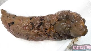 Chubby Trans Babe Clogs the Toilet Again