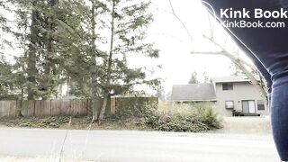 Girls pooping outdoor