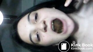 Teen scat porn girl chewing and swallowing shit