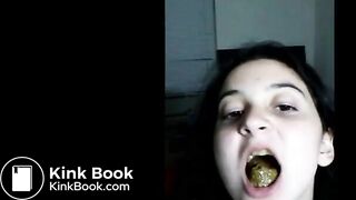 Teen scat porn girl chewing and swallowing shit