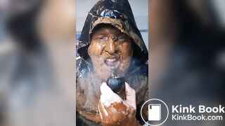 Smoking a pipe while being covered in my own shit