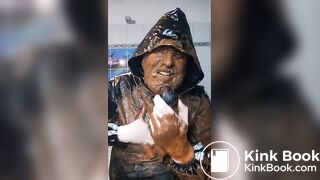 Smoking a pipe while being covered in my own shit