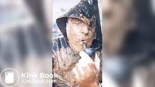Smoking a pipe while being covered in my own shit