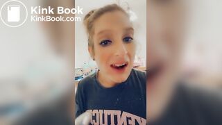 Dirty butt slut cleaning her plug