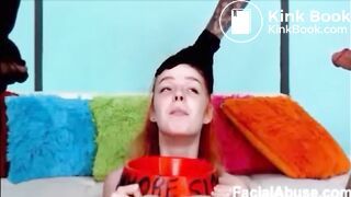 Massacred teen whore piss, throatfuck, puke