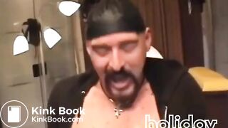 Double shitting on faggot's face