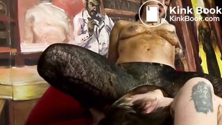 Dirty mature scat lesbians make big mess