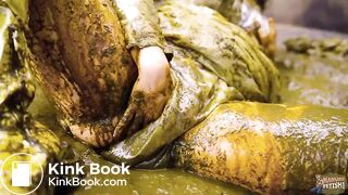 Green Wedding in cowshit