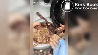 Filthy Porta Potty Shit Eating Whore