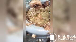 Filthy Porta Potty Shit Eating Whore