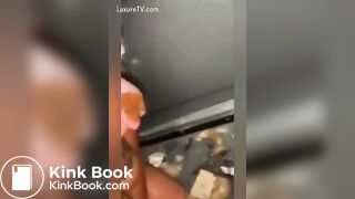 Filthy Porta Potty Shit Eating Whore