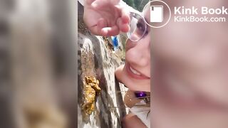 Lilly Vig poop play with friend