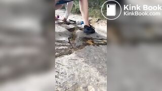 Lilly Vig poop play with friend