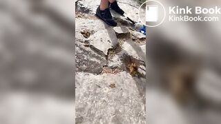 Lilly Vig poop play with friend