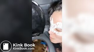 Scat Whore's 14 Minute Visit To A Porta Potty