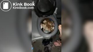 Whore Force Fed Shit From A Filthy Porta Potty